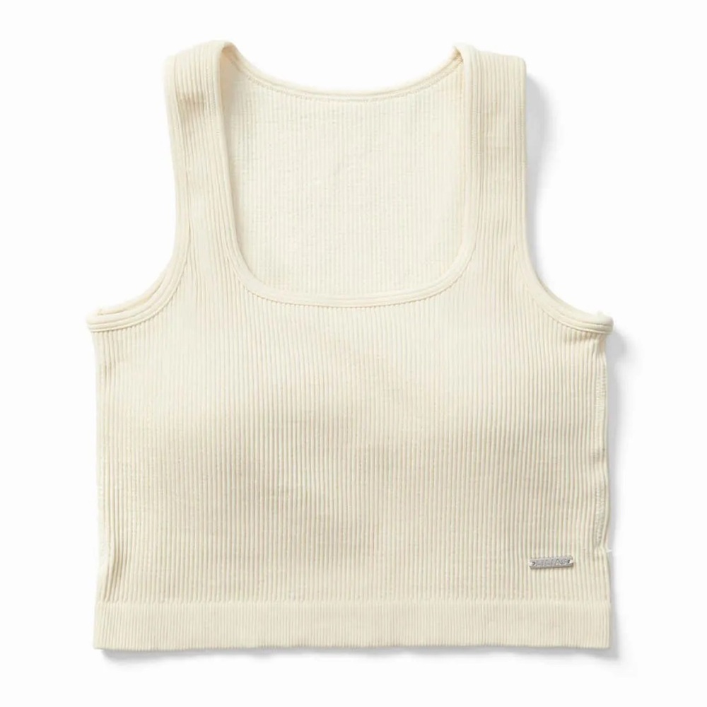 LIMITED EDITION Lilias Active x Cassie Randolph Sand Seamless Crop Tank Size S